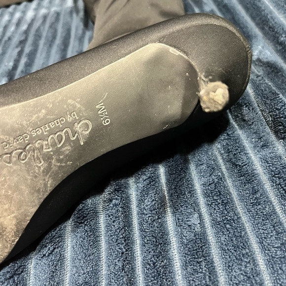 Charles by Charles David OTK Pointed Toe Cloth Material Boot Black Size 6.5 - Picture 9 of 11